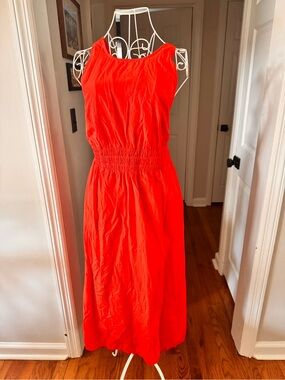 A New Day Red apron back Midi Dress